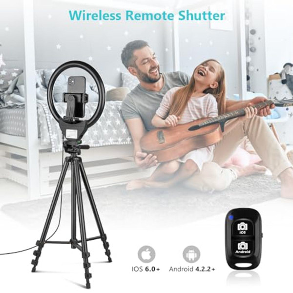 10'' Ring Light with 50'' Extendable Tripod Stand product image