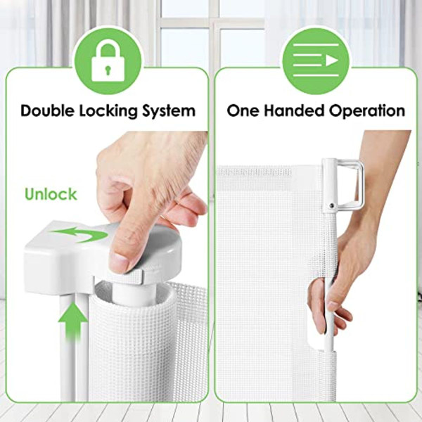 90" Extra Wide Retractable Baby Gate product image