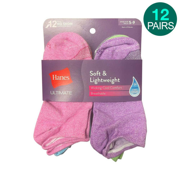 Hanes Soft No Show Socks (12-Pack) product image