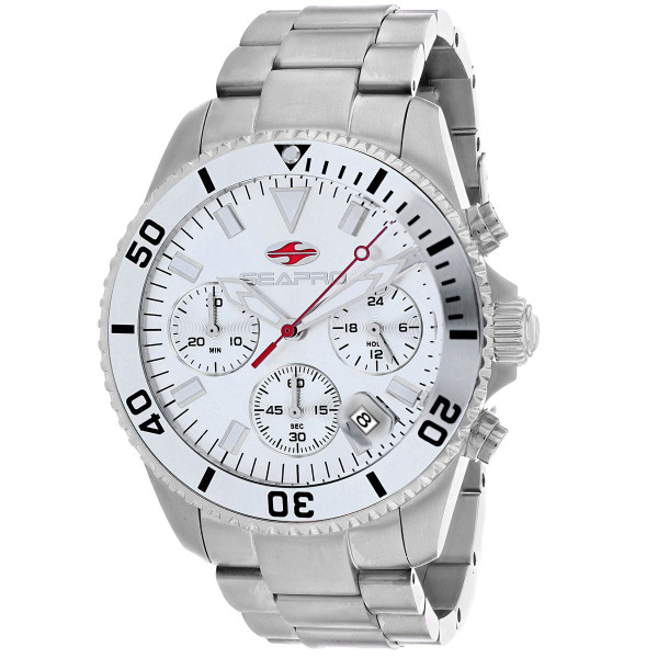 Seapro Men's Scuba 200 Chrono Silver Dial Watch product image