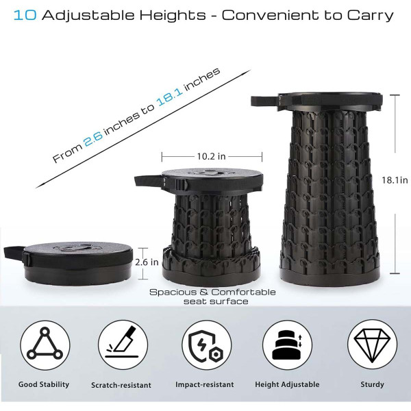 Seamless Outdoors Retractable Quick Stool product image