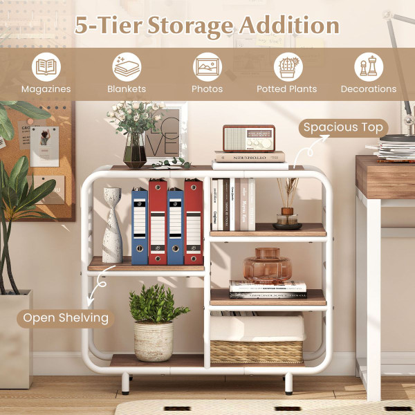 5-Tier Metal Bookshelf (1- to 2-Pack) product image