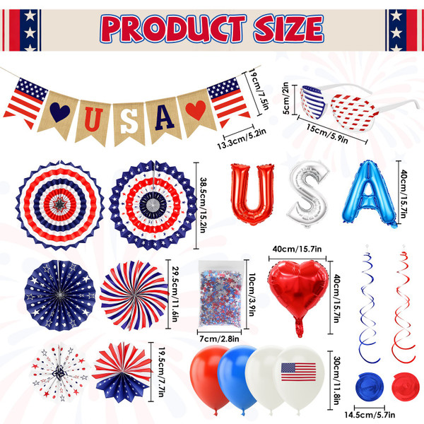 4th of July Decorations (57 Pieces) product image