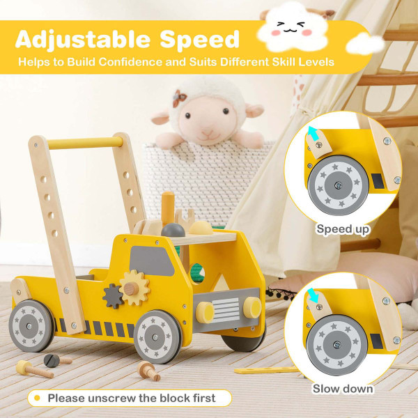 2-In-1 Wooden Baby Walker product image