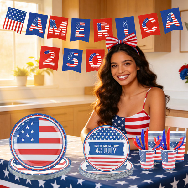 4th of July Party Supplies (181 Pieces) product image