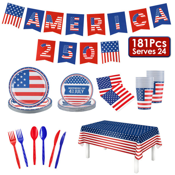 4th of July Party Supplies (181 Pieces) product image
