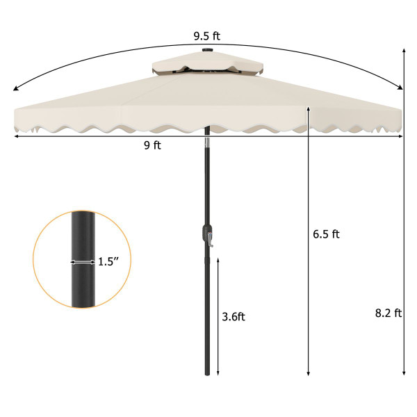 Solar LED Patio Umbrella product image