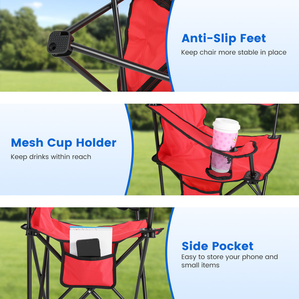 Portable Camping Chair with Sun Umbrella product image
