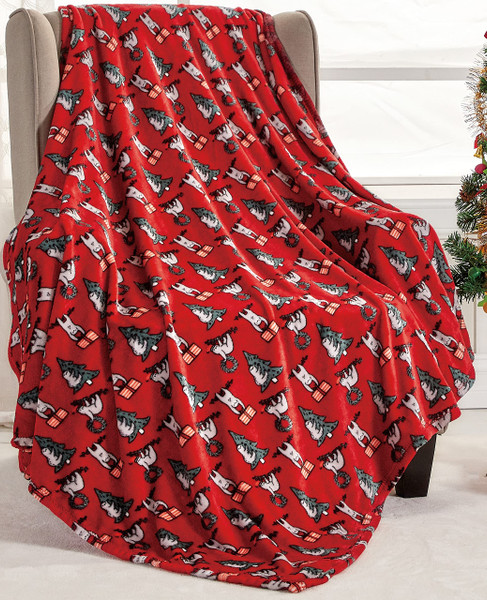 Noble House Soft Fleece Winter Holiday Throw Blanket product image