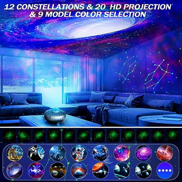 Joyty Constelations Planetarium Galaxy Projector with Bluetooth product image