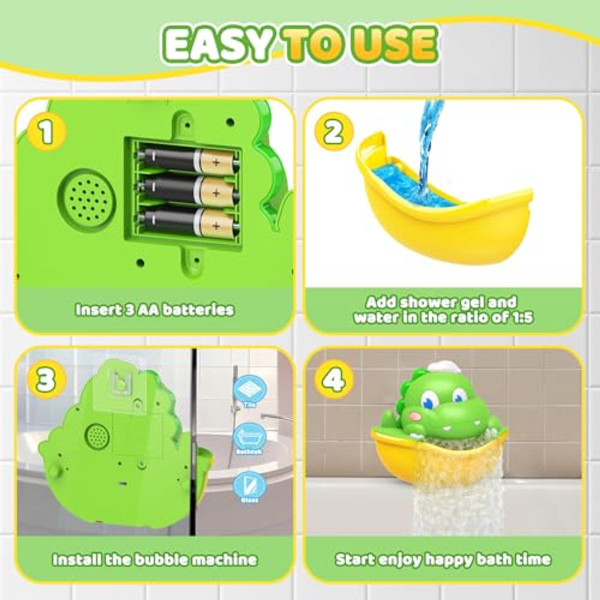 Light-Up Dinosaur Bath Bubble Machine product image