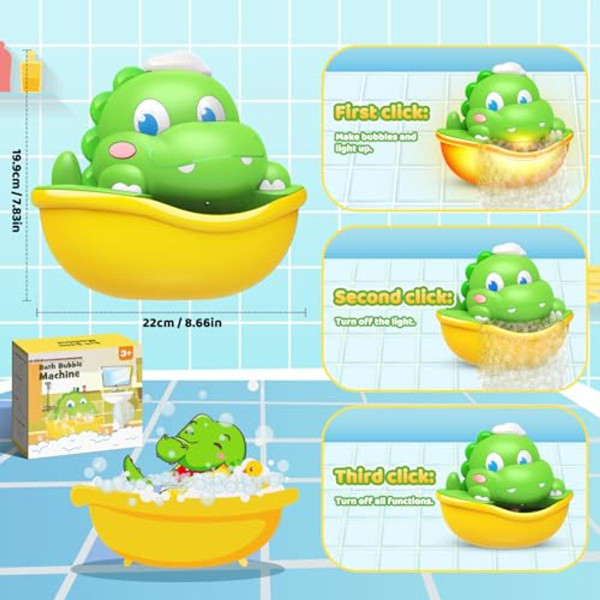 Light-Up Dinosaur Bath Bubble Machine product image