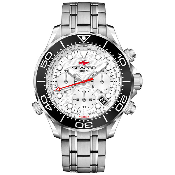 Seapro Men's Mondial Timer White Dial Watch product image