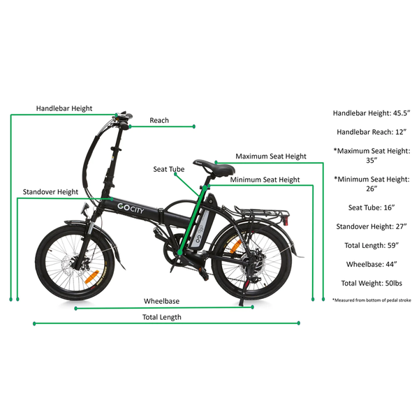 GoCity Folding Electric Bicycle with Removable Lithium-Ion Battery & 500W Motor  product image