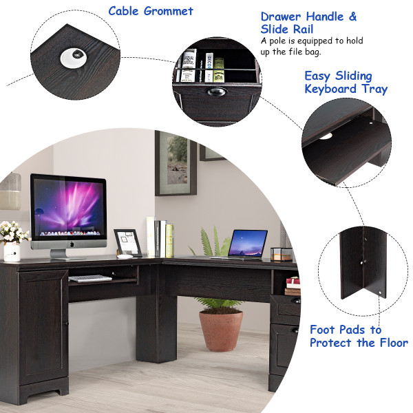 L-Shaped Corner Computer Desk product image