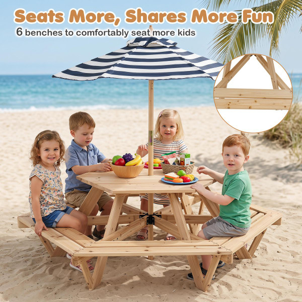 Kids' Hexagonal Picnic Table  product image