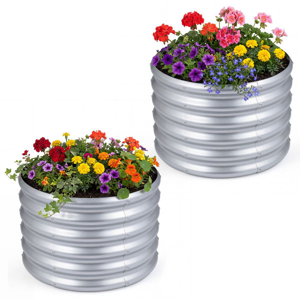 Round Galvanized Raised Garden Bed (1- or 2-Pack) product image