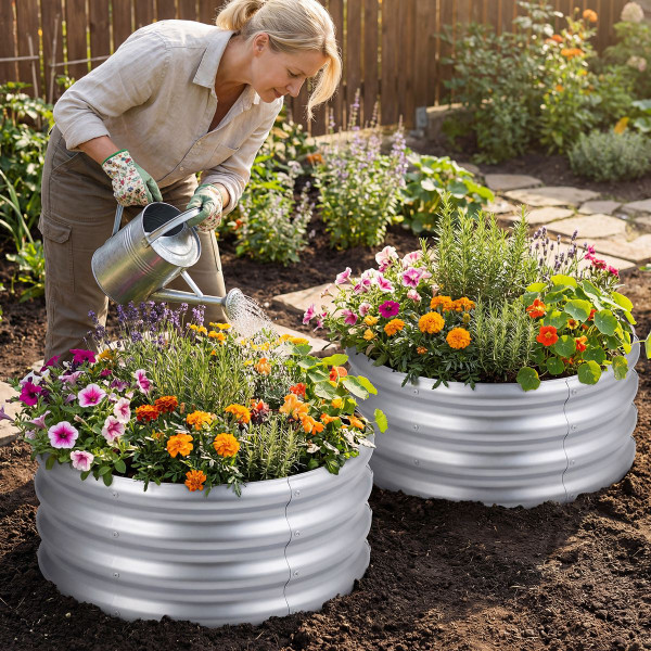 Round Galvanized Raised Garden Bed (1- or 2-Pack) product image