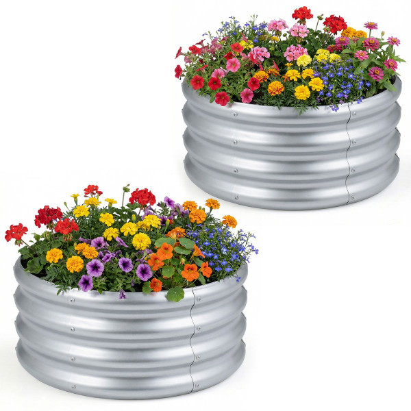Round Galvanized Raised Garden Bed (1- or 2-Pack) product image