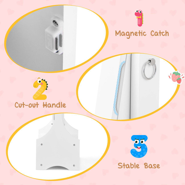 Princess Makeup Dressing Table and Chair Kids Vanity Set product image