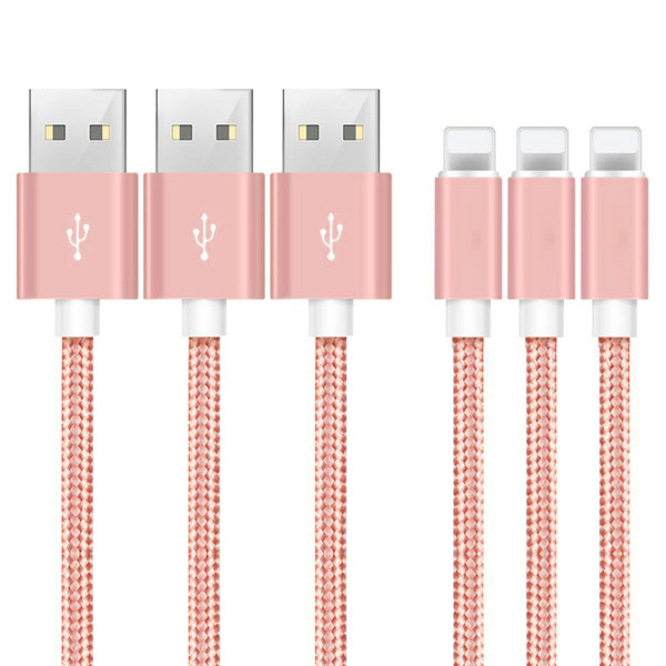 10-Foot Braided MFi Lightning Cables for Apple® Devices (3-Pack) product image