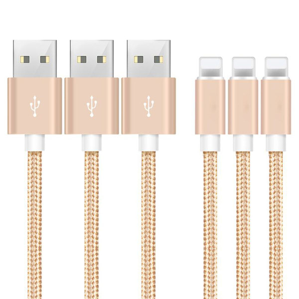 10-Foot Braided MFi Lightning Cables for Apple® Devices (3-Pack) product image