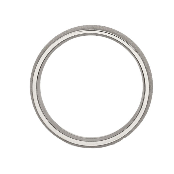 Men's Titanium 7mm Stone Finish Wedding Band Ring product image