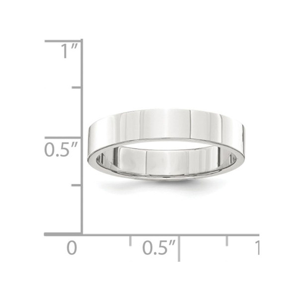 Unisex Comfort Fit 4mm Flat Wedding Band Ring in Sterling Silver product image