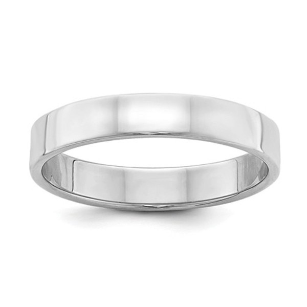 Unisex Comfort Fit 4mm Flat Wedding Band Ring in Sterling Silver product image