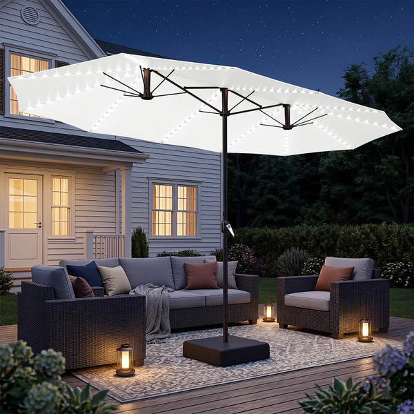 Double-Sided Solar Patio Umbrella product image