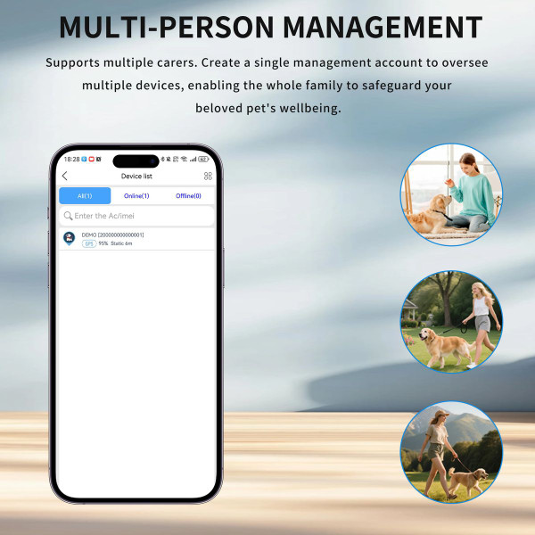 4G Pet Gps Tracker With Real-time Positioning,long Standby Geofence Alerts Multi-band Waterproof Locator For Dogs Outdoor Pets Size L product image