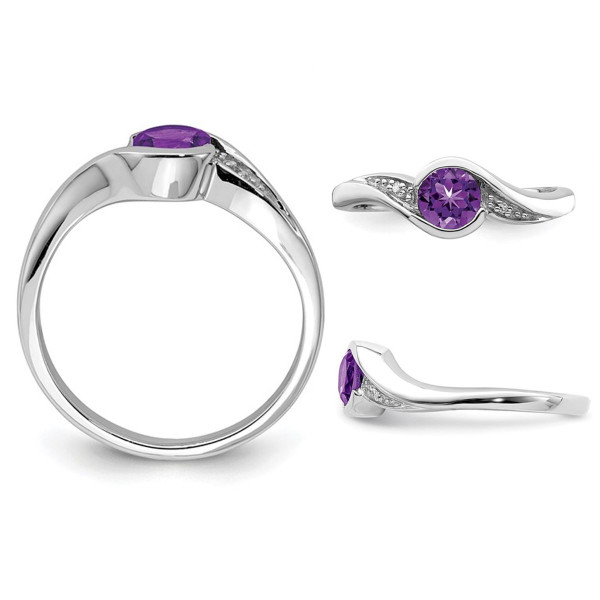 1/3 Carat (ctw) Amethyst Ring in Sterling Silver product image