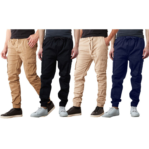 Men's Cotton Flex Stretch Cargo Jogger Pants (2-Pack) product image