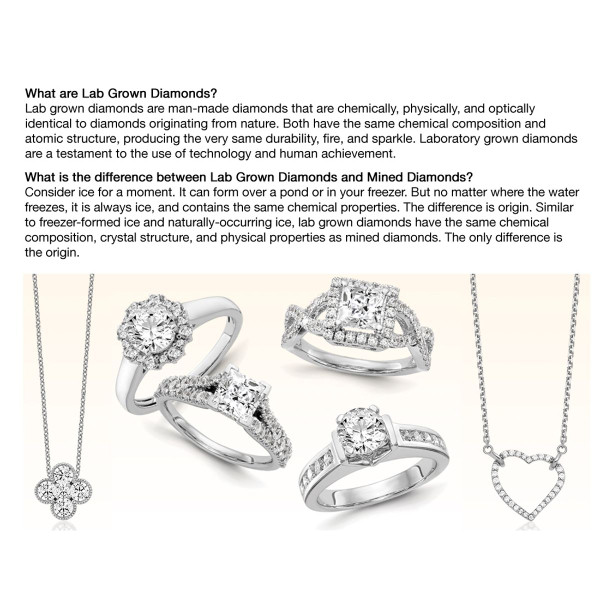 1/2 Carat Lab Grown Diamond Engagement Ring in 14K White Gold product image