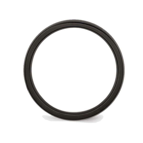 4mm Unisex Black Plated Stainless Steel Plated Wedding Band Ring product image