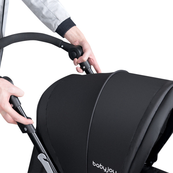 Foldable Twin Baby Double Stroller with Adjustable Backrest product image