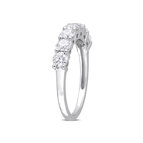 1.00 Carat (ctw) Lab-Created Moissanite Anniversary Band Ring in Sterling Silver product image