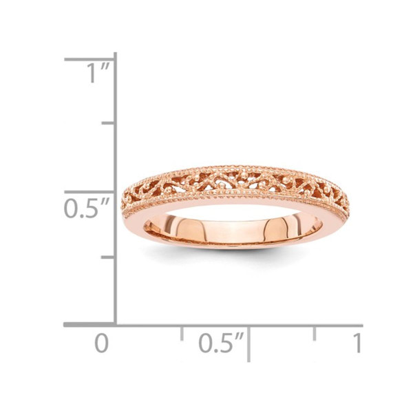 Ladies 14K Rose Pink Gold Wedding Band (Size 6) product image