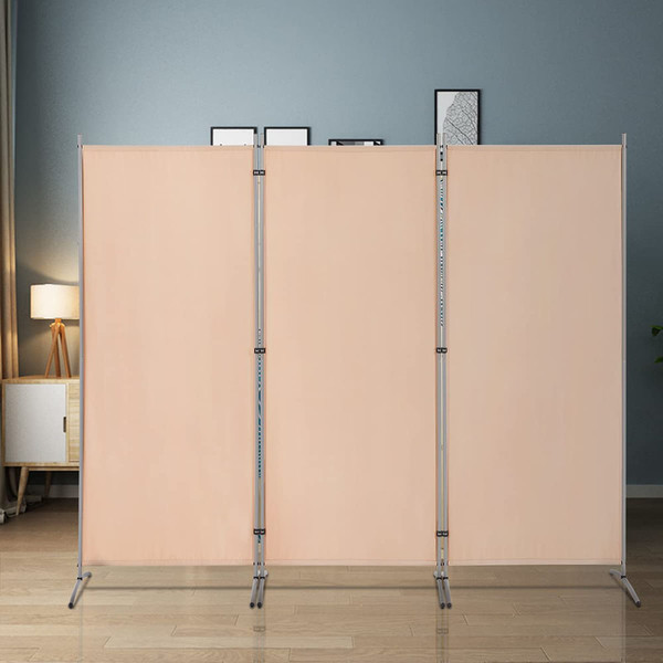 Beige 3-Panel Office Room Divider product image