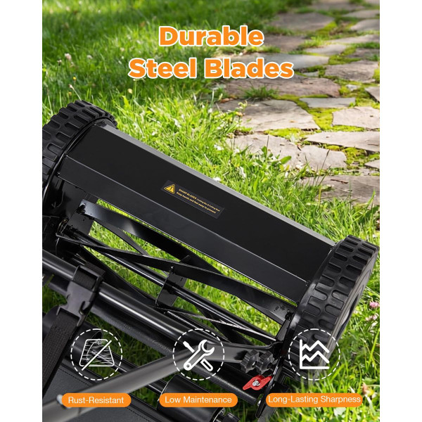 5 Blade Push Reel Manual Lawn Mower product image
