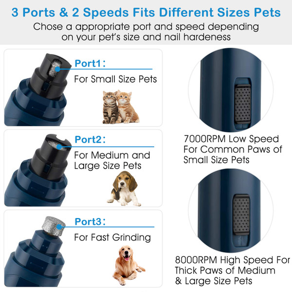 2-Speed Pet Nail Grinder product image