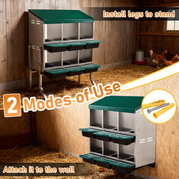 6 Compartment Metal Nesting Box product image