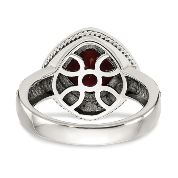 8mm Garnet Ring  in  Sterling Silver with 14K Gold Accents product image