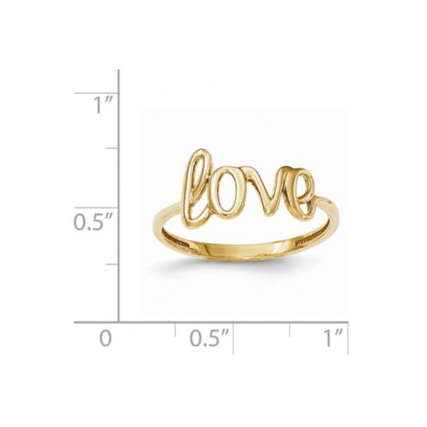 Ladies 14K Yellow Gold Polished Love Ring (Size 7) product image