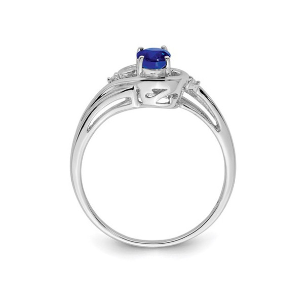 2/5 Carat (ctw) Natural Sapphire Ring in Sterling Silver product image