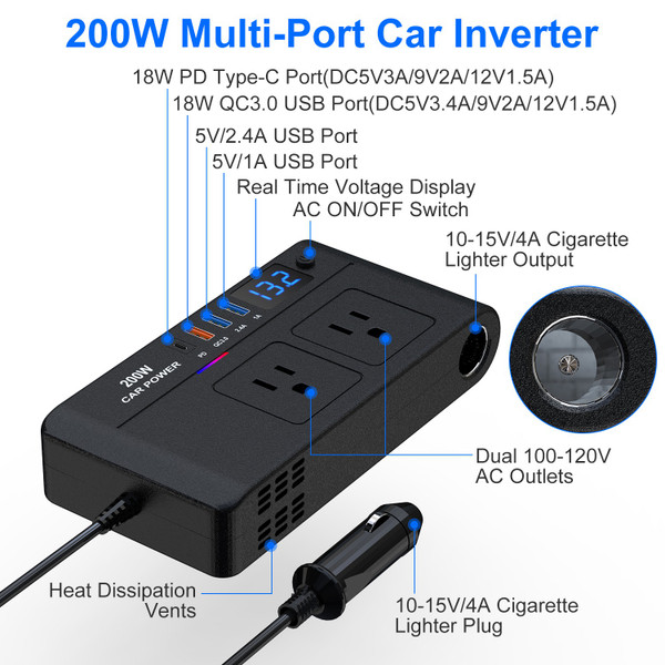 200W Car Power Inverter product image