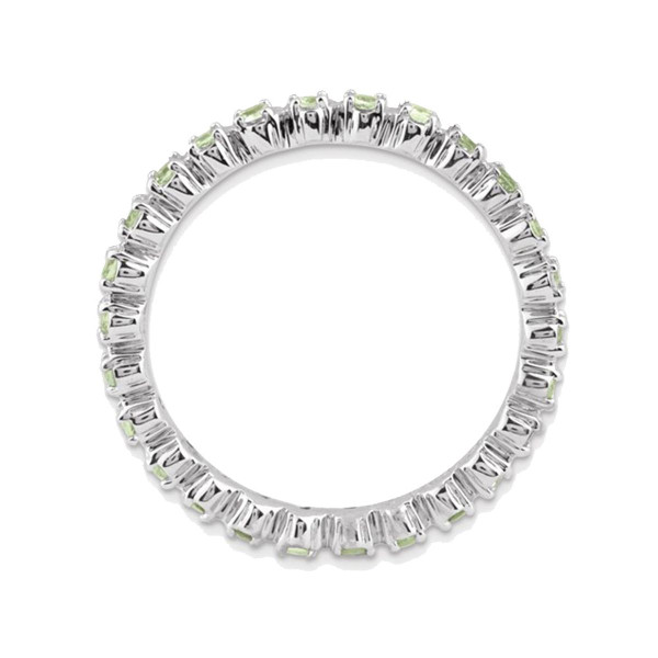 Natural Green Peridot 1/2 Carat (ctw) Eternity Band Ring in Sterling Silver product image