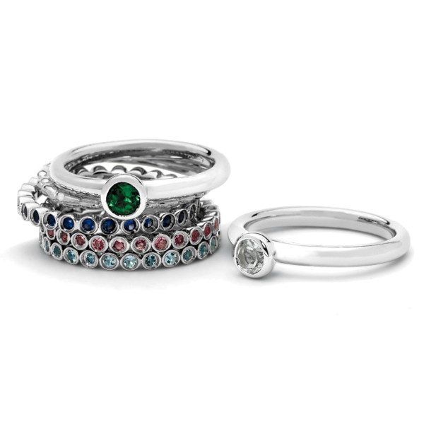 2/5 Carat (ctw) Lab-Created Emerald Ring in Sterling Silver product image