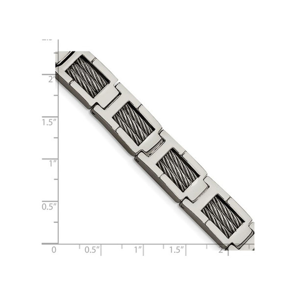 8.5" Men's Stainless Steel Cable Bracelet product image