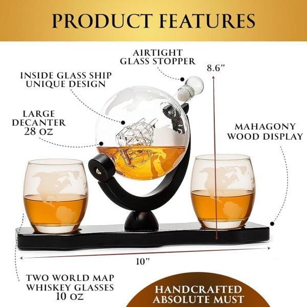 Whiskey Decanter Globe Set  product image